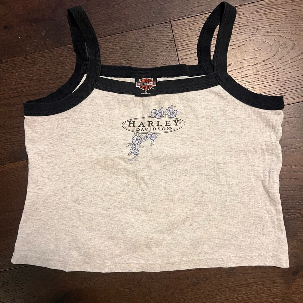 Harley-Davidson 1998 made in the USA Women's Gray Tank Top
